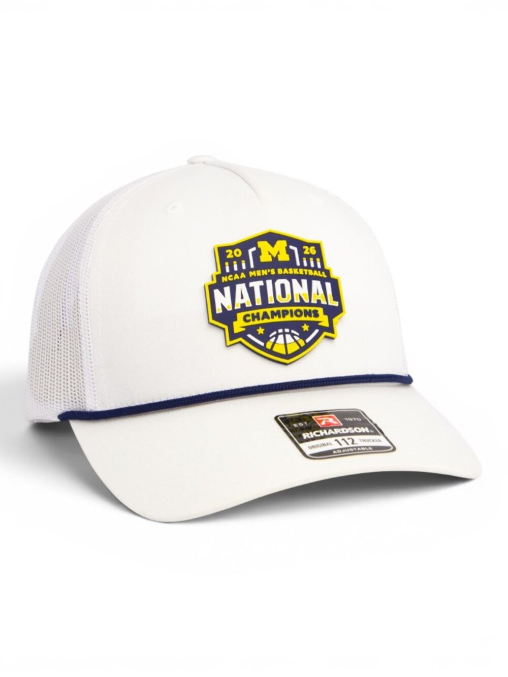 Michigan Wolverines 2026 Basketball National Champions 3D Snapback Rope Hat
